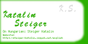 katalin steiger business card